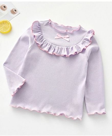Kookie Kids Full Sleeves Winter Wear Top - Purple