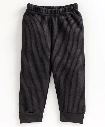 Babyoye Full Length Cotton Thermal Bottoms - Dark Grey