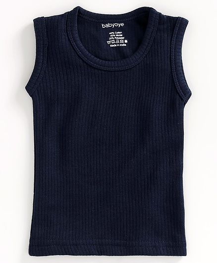 Babyoye Sleeveless Thermal Vest - Navy Blue