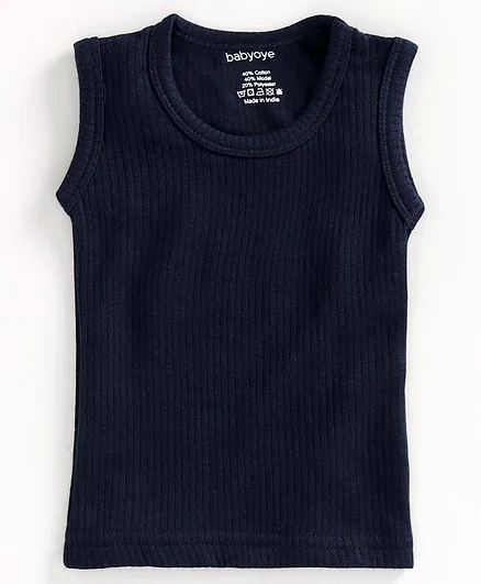 Babyoye Sleeveless Thermal Vest - Navy Blue