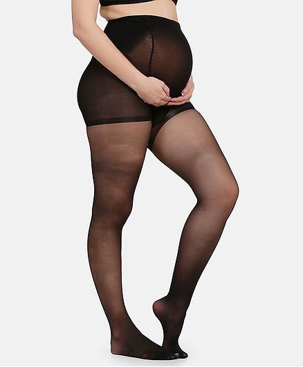 MAMMA PRESTO High Waist Maternity Stockings - Black