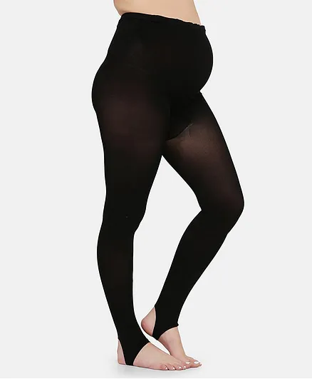 MAMMA PRESTO High Waist Maternity Stockings - Black
