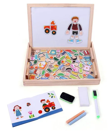 Yamama Montez Wooden Magnetic Board Puzzle - Multicolor