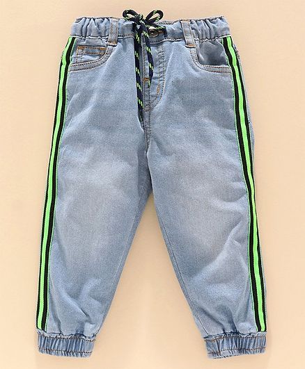 Babyoye Cotton Lycra Full Length Jeans - Blue