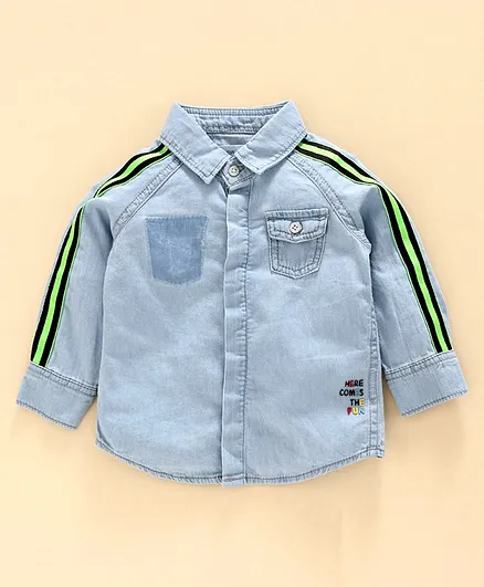 Babyoye Full Sleeves Denim Shirt - Blue