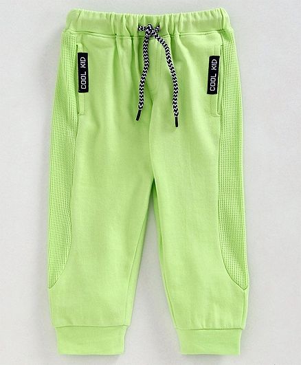 Babyoye Cotton Full Length Lounge Pant with Drawstring - Green