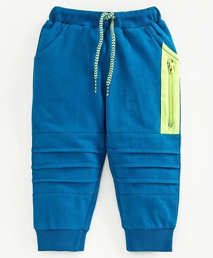 Babyoye Cotton Full Length Cut & Sew Lounge Pant - Blue