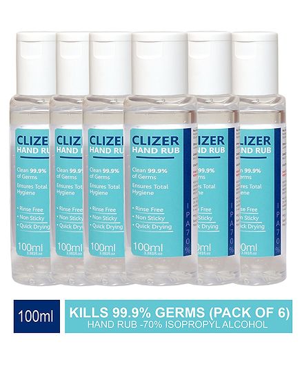 Magic Seat Clizer Alcohol Based Hand Sanitizer Pack of 6 - 100 ml Each