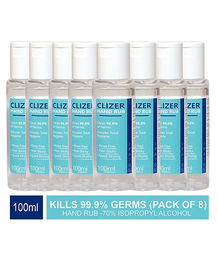 Magic Seat Clizer Alcohol Based Hand Sanitizer Pack of 8 - 100 ml Each