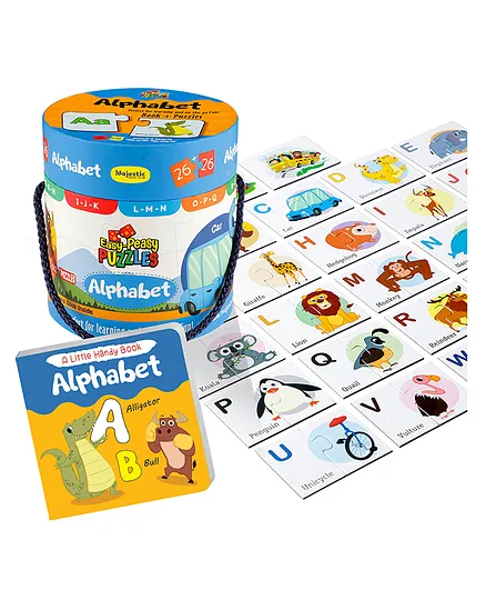 Laxmi Prakashan Easy Peasy 52 Piece Alphabets Puzzle with Book - English