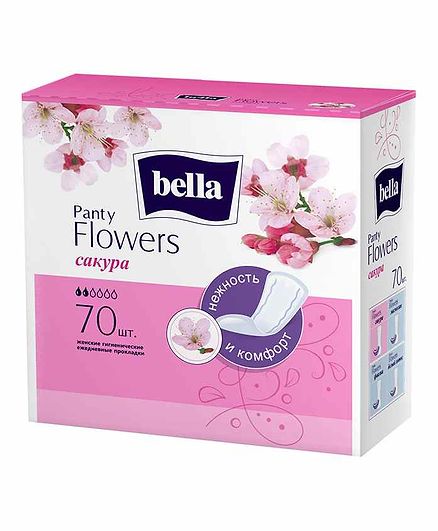 Bella Party Flowers Japanese Cherry Classic Panty Liners - 70 Pieces
