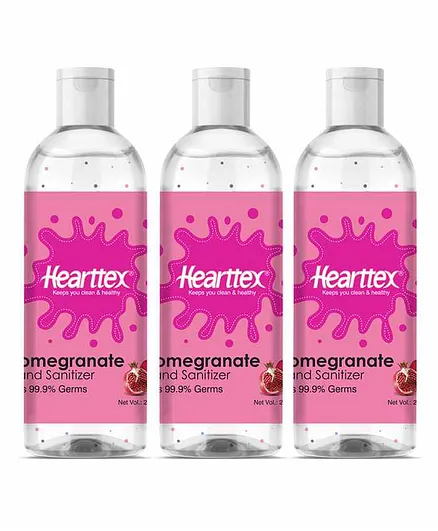 Hearttex Pomegranate Hand Sanitizer 200 ml - Pack of 3
