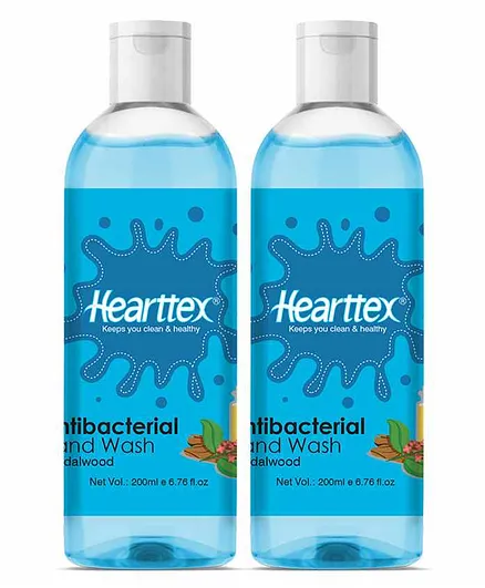 Hearttex Anti Bacterial Sandalwood Hand Wash 200 ml - Pack of 2