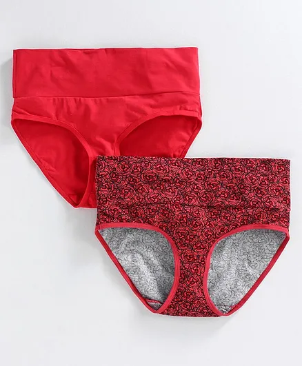 Kriti Maternity Panties Pack of 2 - Red