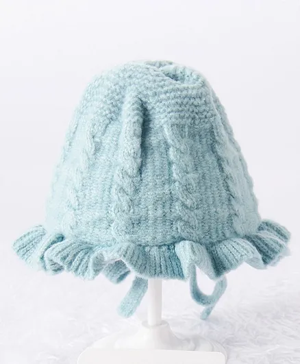 Babyhug Woolen Cap Blue - Diameter 13 cm