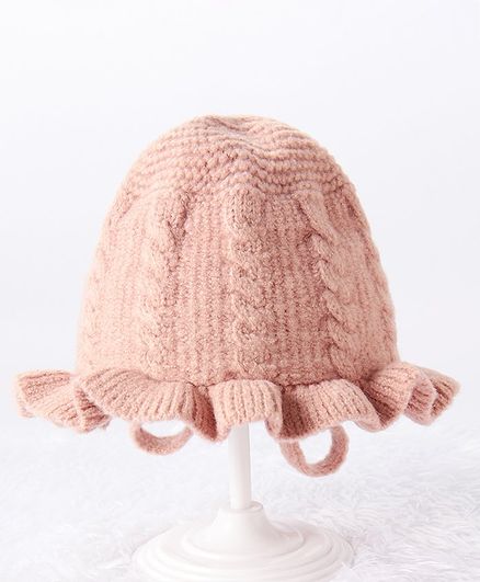 Babyhug Woolen Cap Pink - Diameter 13 cm