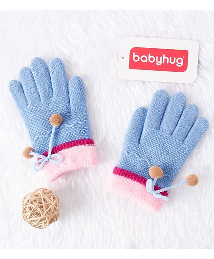 Babyhug Wollen Gloves - Blue