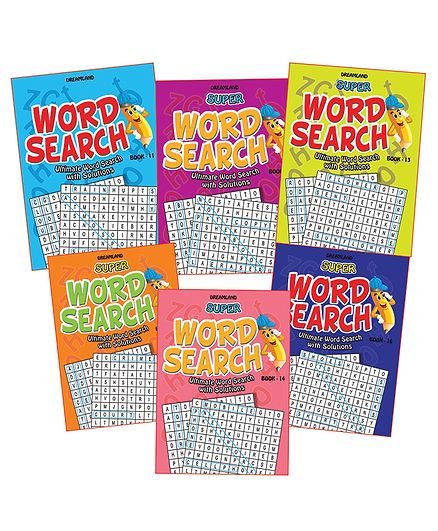Dreamland Publications Super Word Search Pack Three 6 Books - English
