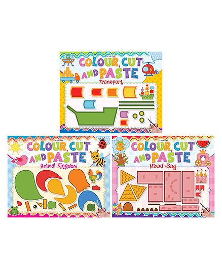 Dreamland Publications Colour Cut & Paste Pack of 3 - English
