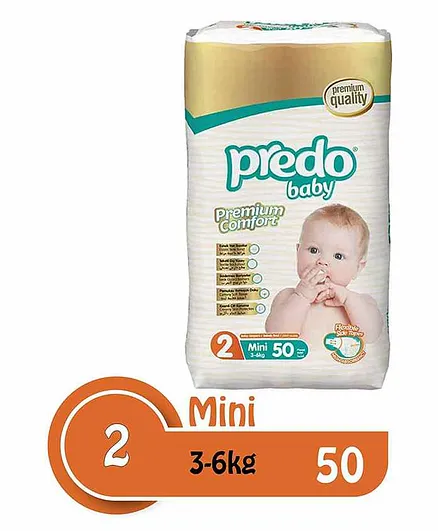 Predo Baby Mini Diapers Size 2 - 50 Pieces