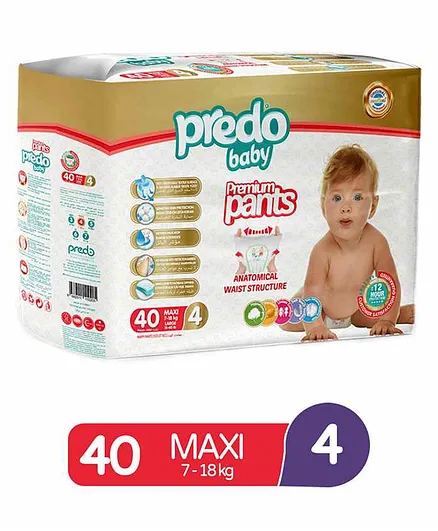 Predo Baby Diapers Style Pants Maxi Size 4 - 40 Pieces