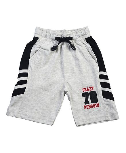 Crazy Penguin Dual Color Shorts - Grey & Black