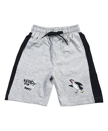 Crazy Penguin Dual Color Shorts - Grey & Black