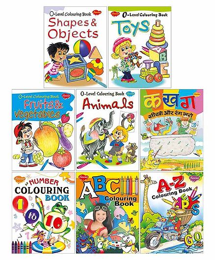 Sawan 0 Level Colouring Books Pack of 8 - English