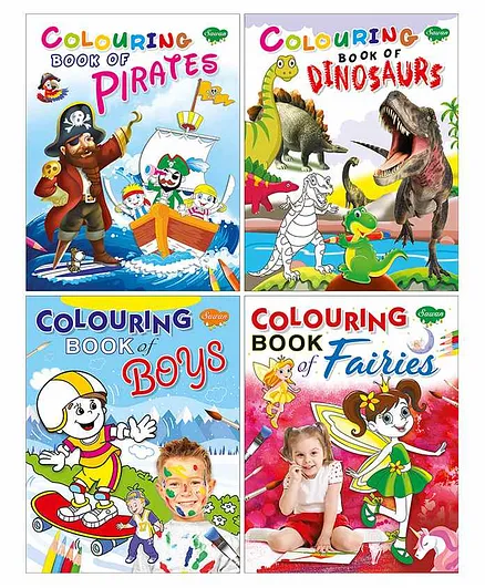 Sawan Colouring Books Pack of 4 - English