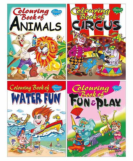 Sawan Colouring Books Pack of 4 - English