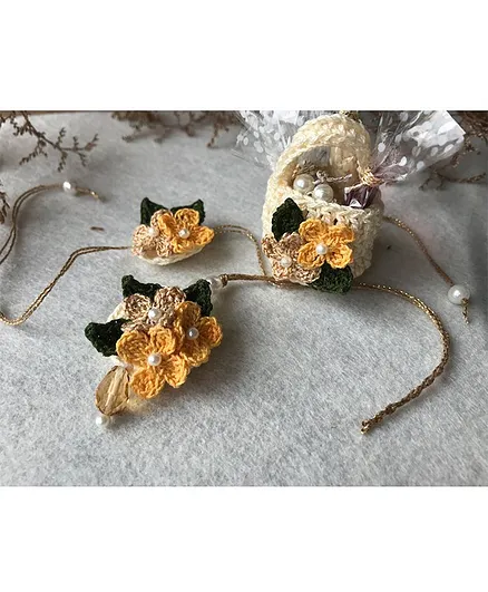 This and That by Vedika Rakhi Gift Set - Yellow