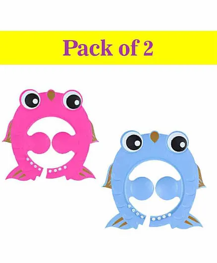 Syga Fish Shape Adjustable Shower Cap Blue & Pink - Pack of 2