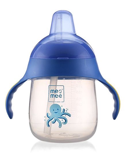 Mee Mee Twin Handle Straw Sipper Cup Blue - 240 ml