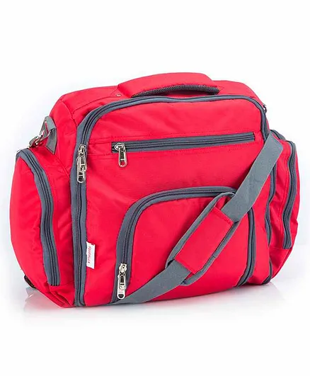 VParents Cubster Multipurpose Diaper cum Mother Backpack with 11 Pockets - Red