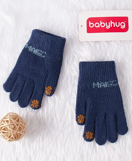 Babyhug Woolen Gloves - Blue