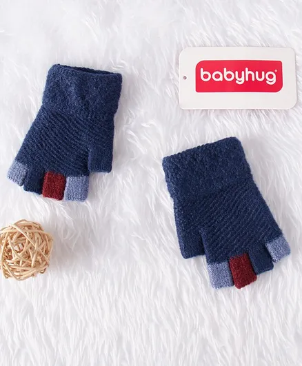 Babyhug Woolen Gloves - Blue