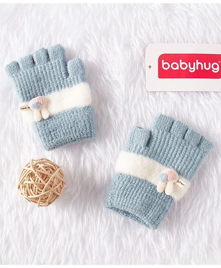 Babyhug Woolen Gloves - Blue