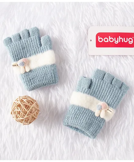 Babyhug Woolen Gloves - Blue