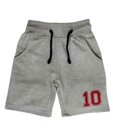 Snowflakes 10 Print Knit Shorts - Grey