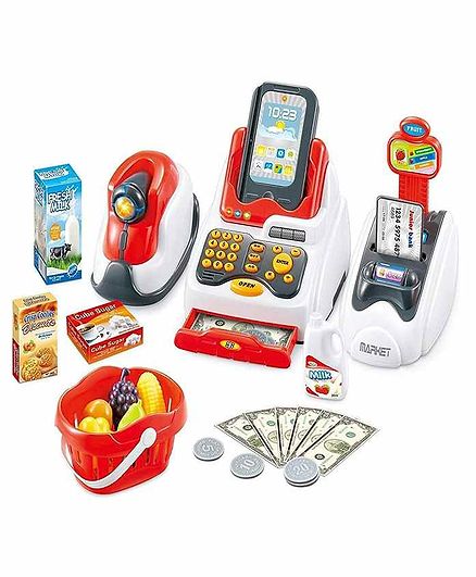 Yamama Pretend Play Cash Register Play Set Multicolor - 24 Pieces