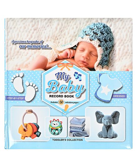 Future Books Baby Record Book Blue - English