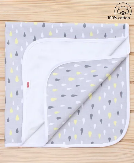 Babyhug Cotton Diaper Changing Mat And Bed Protector - Blue