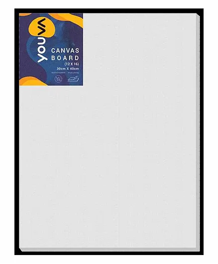 Navneet Youva Canvas Board - White