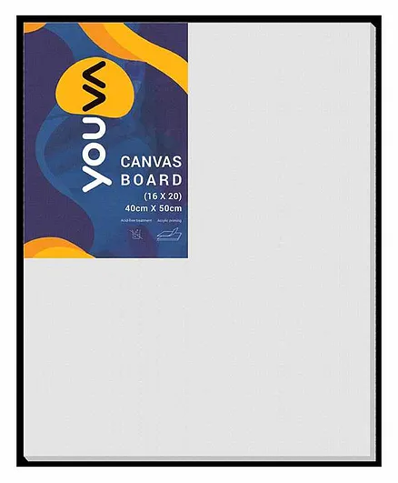 Navneet Youva Canvas Board - White