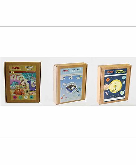Kidoz DIY Craft Kit Combo Pack of 3 - Multicolor
