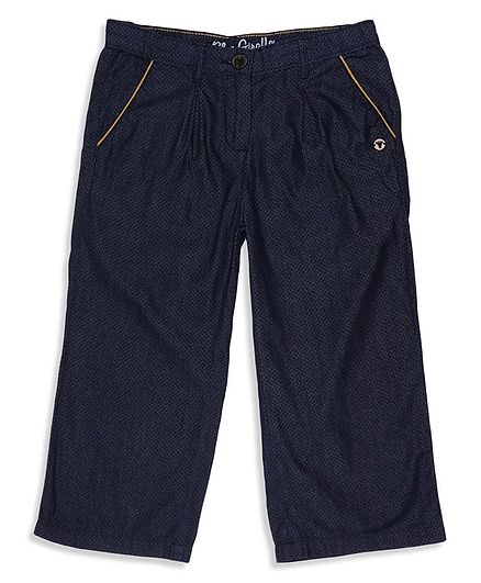 Blue Giraffe Solid Capri - Blue