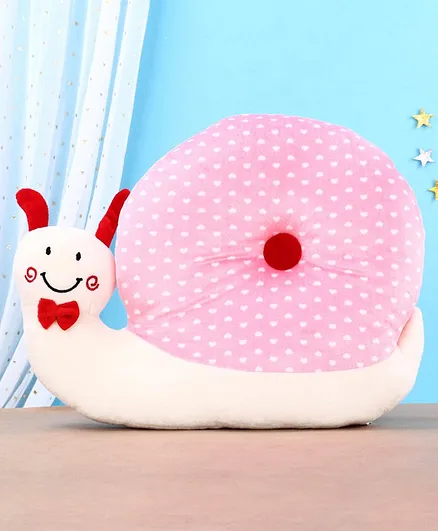 Toytales Snail Shaped Cushion Polka Dot Print - Pink