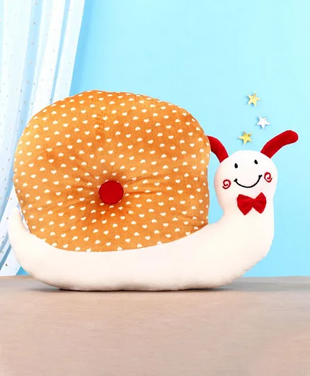 Toytales Snail Shaped Cushion Polka Dot Print - Orange