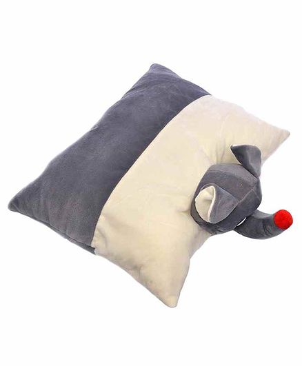 JIN Elephant Face Kid's Pillow - Black White