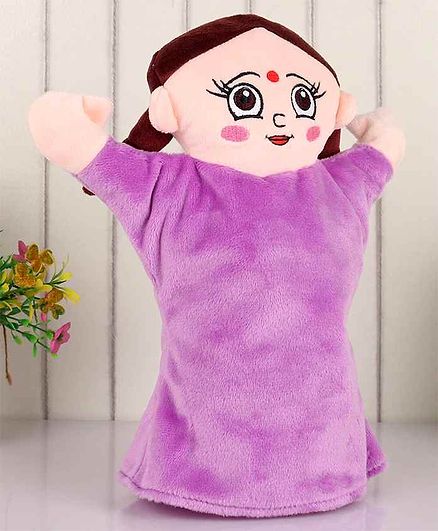 Chhota Bheem Chutki Hand Puppet Soft Toy Purple - Height 25 cm